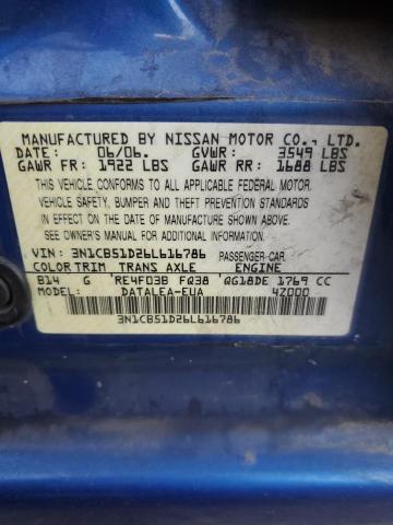 Photo 11 VIN: 3N1CB51D26L616786 - NISSAN SENTRA 