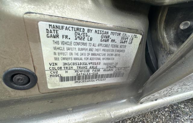 Photo 9 VIN: 3N1CB51D31L493153 - NISSAN SENTRA XE 