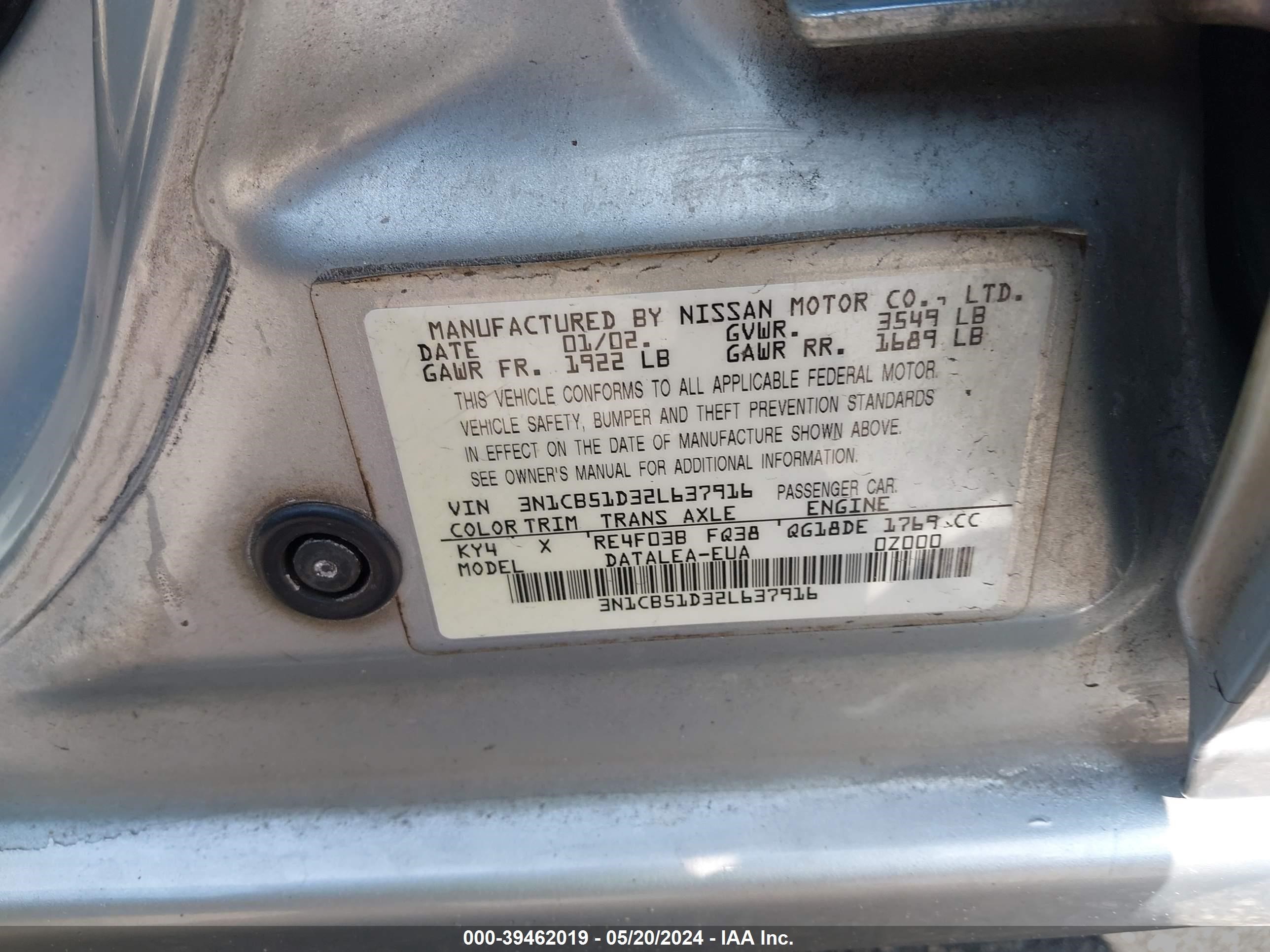 Photo 8 VIN: 3N1CB51D32L637916 - NISSAN SENTRA 