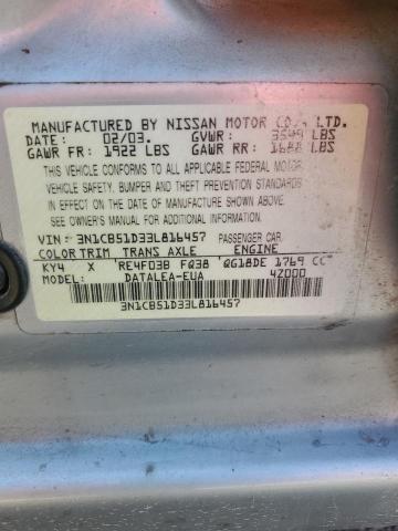 Photo 11 VIN: 3N1CB51D33L816457 - NISSAN SENTRA 