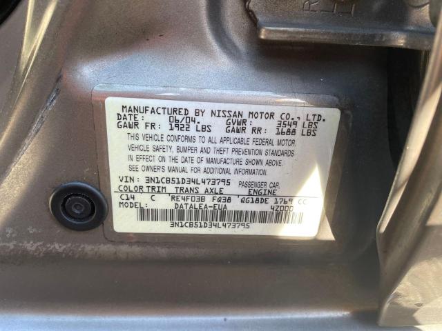 Photo 9 VIN: 3N1CB51D34L473795 - NISSAN SENTRA 