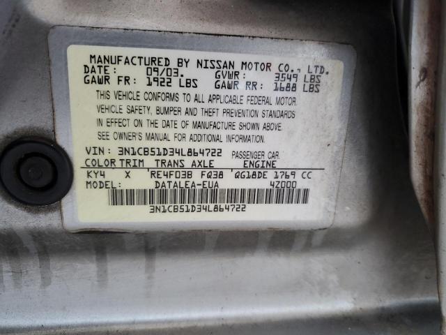 Photo 11 VIN: 3N1CB51D34L864722 - NISSAN SENTRA 