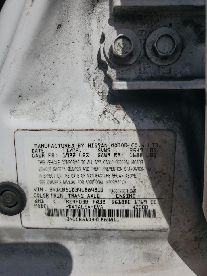 Photo 11 VIN: 3N1CB51D34L884811 - NISSAN SENTRA 