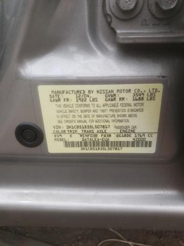 Photo 11 VIN: 3N1CB51D35L507817 - NISSAN SENTRA 