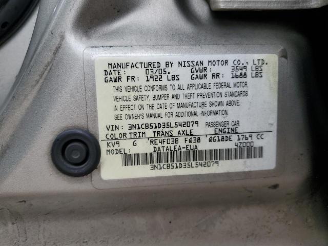 Photo 11 VIN: 3N1CB51D35L542079 - NISSAN SENTRA 