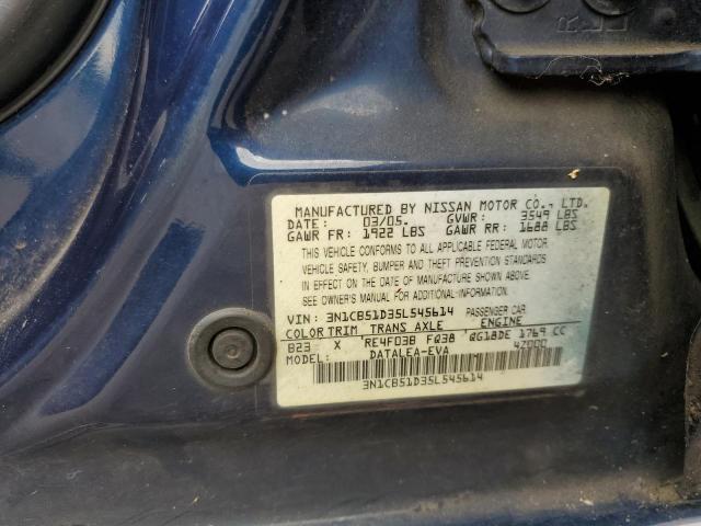 Photo 11 VIN: 3N1CB51D35L545614 - NISSAN SENTRA 1.8 