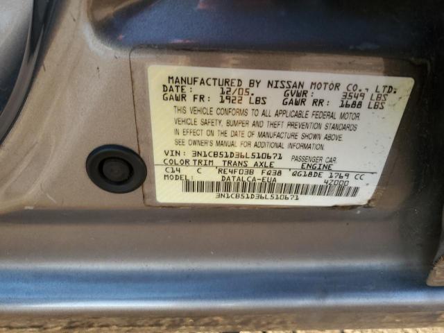 Photo 11 VIN: 3N1CB51D36L510671 - NISSAN SENTRA 