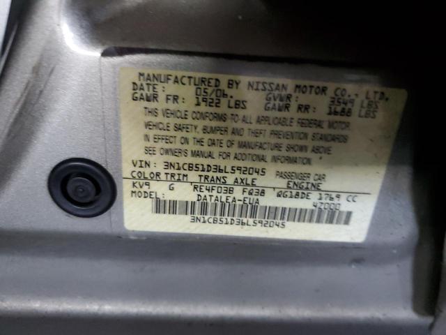 Photo 11 VIN: 3N1CB51D36L592045 - NISSAN SENTRA 