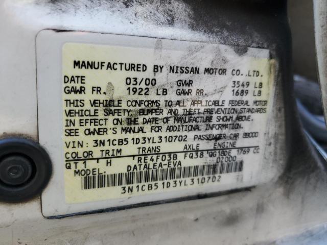 Photo 11 VIN: 3N1CB51D3YL310702 - NISSAN SENTRA BAS 