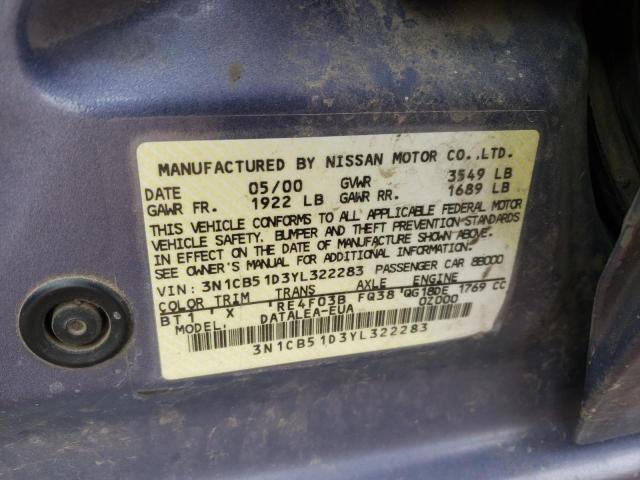 Photo 9 VIN: 3N1CB51D3YL322283 - NISSAN SENTRA BAS 