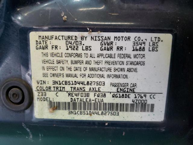 Photo 11 VIN: 3N1CB51D44L827503 - NISSAN SENTRA 