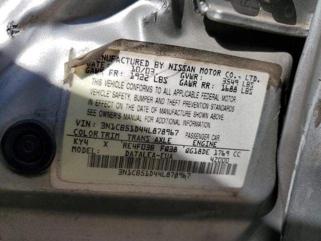 Photo 11 VIN: 3N1CB51D44L878967 - NISSAN SENTRA 