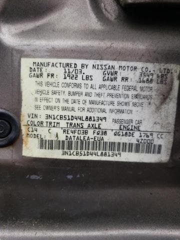 Photo 11 VIN: 3N1CB51D44L881349 - NISSAN SENTRA 