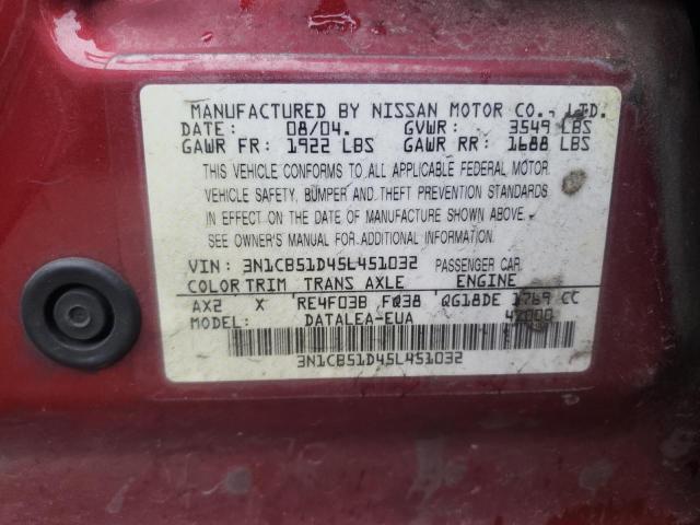 Photo 11 VIN: 3N1CB51D45L451032 - NISSAN SENTRA 