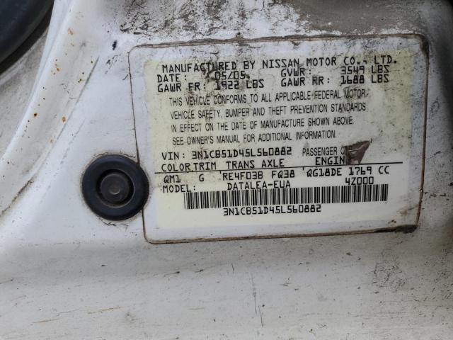 Photo 11 VIN: 3N1CB51D45L560882 - NISSAN SENTRA 1.8 