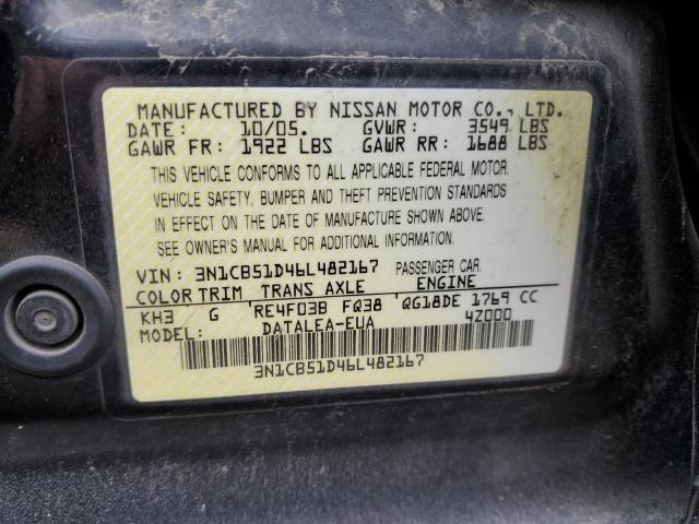 Photo 11 VIN: 3N1CB51D46L482167 - NISSAN SENTRA 