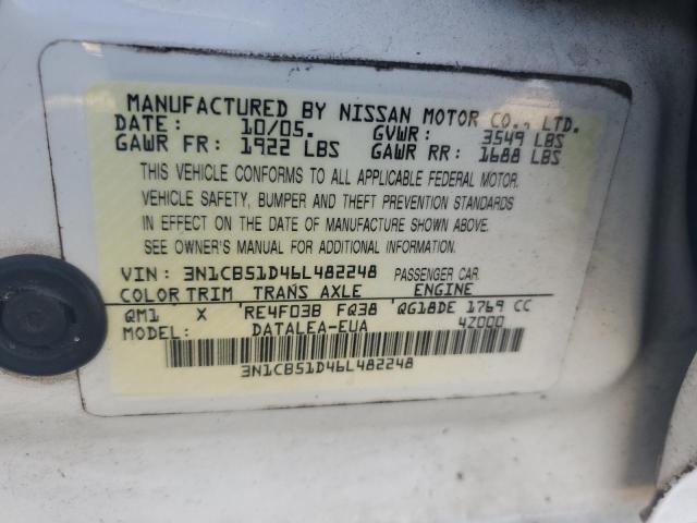 Photo 11 VIN: 3N1CB51D46L482248 - NISSAN SENTRA 