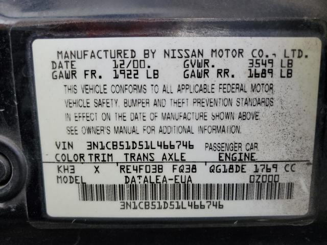 Photo 11 VIN: 3N1CB51D51L466746 - NISSAN SENTRA 