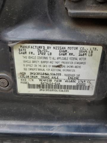 Photo 11 VIN: 3N1CB51D51L516335 - NISSAN SENTRA XE 