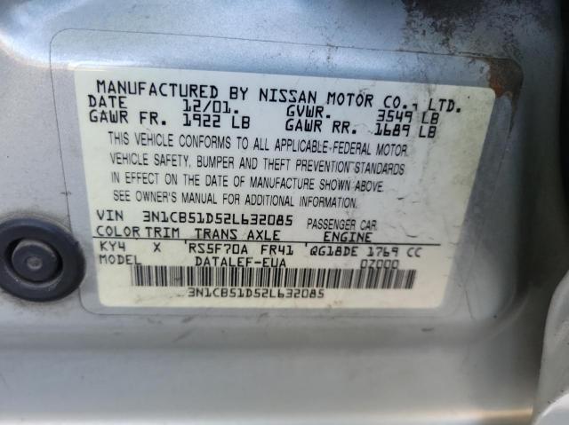 Photo 9 VIN: 3N1CB51D52L632085 - NISSAN SENTRA XE 