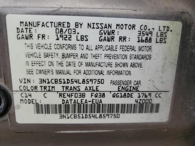 Photo 11 VIN: 3N1CB51D54L859750 - NISSAN SENTRA 