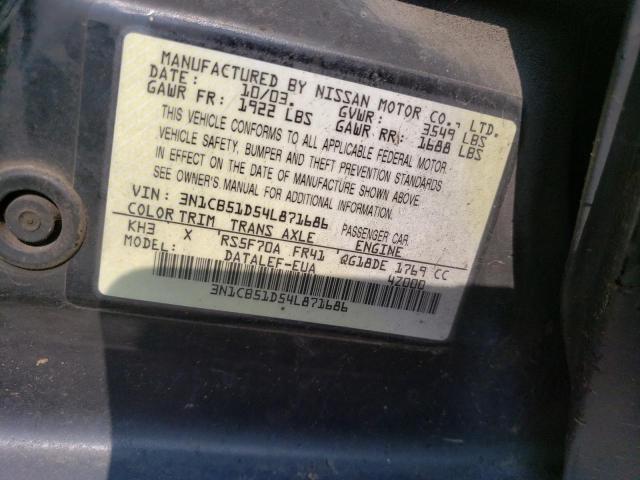 Photo 11 VIN: 3N1CB51D54L871686 - NISSAN SENTRA 