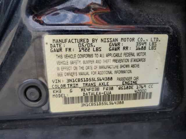 Photo 11 VIN: 3N1CB51D55L564388 - NISSAN SENTRA 1.8 