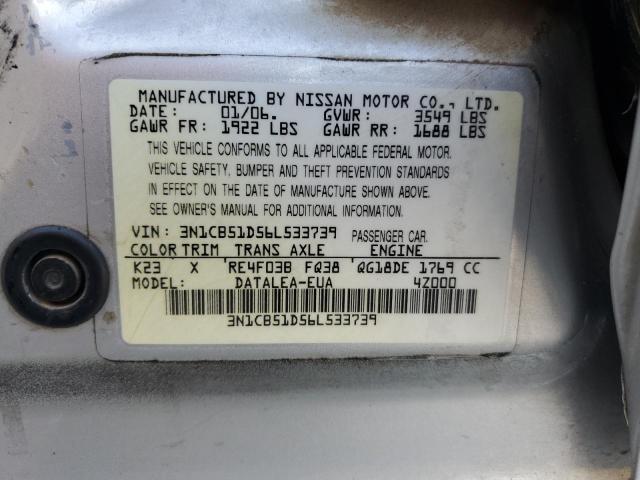 Photo 11 VIN: 3N1CB51D56L533739 - NISSAN SENTRA 