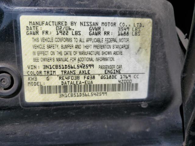 Photo 11 VIN: 3N1CB51D56L542599 - NISSAN SENTRA 