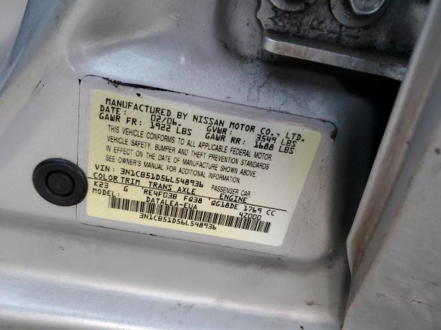 Photo 12 VIN: 3N1CB51D56L548936 - NISSAN SENTRA 1.8 