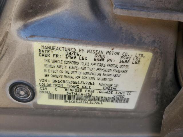 Photo 11 VIN: 3N1CB51D56L567261 - NISSAN SENTRA 