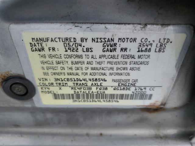 Photo 11 VIN: 3N1CB51D64L458546 - NISSAN SENTRA 