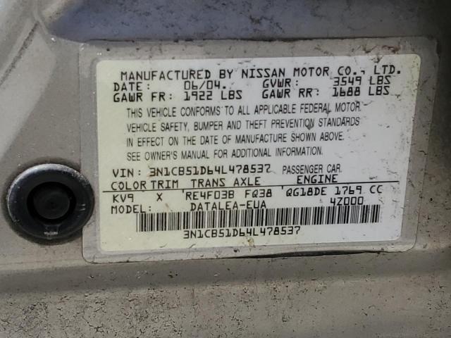 Photo 11 VIN: 3N1CB51D64L478537 - NISSAN SENTRA 