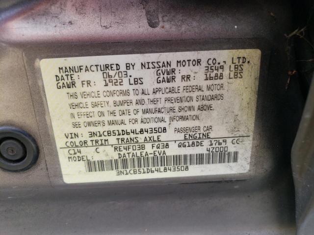 Photo 11 VIN: 3N1CB51D64L843508 - NISSAN SENTRA 