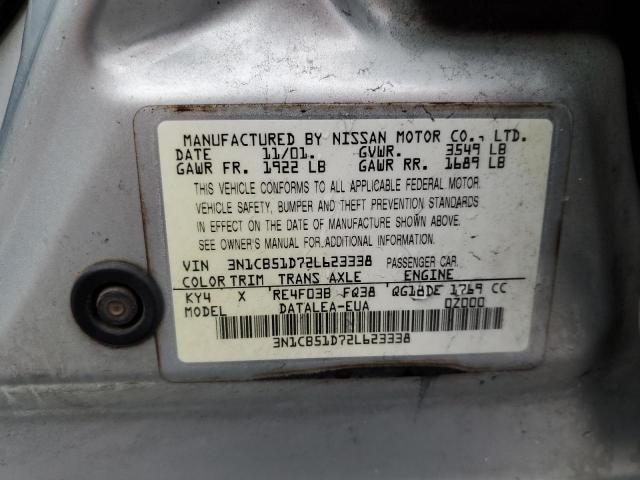 Photo 11 VIN: 3N1CB51D72L623338 - NISSAN SENTRA 