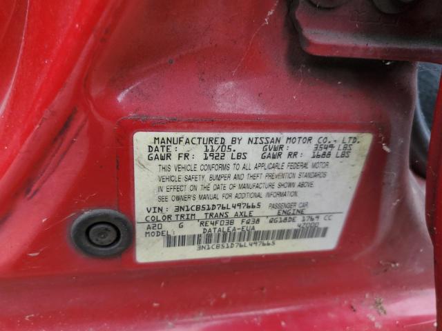 Photo 9 VIN: 3N1CB51D76L497665 - NISSAN SENTRA 