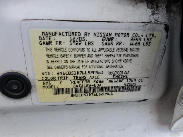 Photo 11 VIN: 3N1CB51D76L520961 - NISSAN SENTRA 