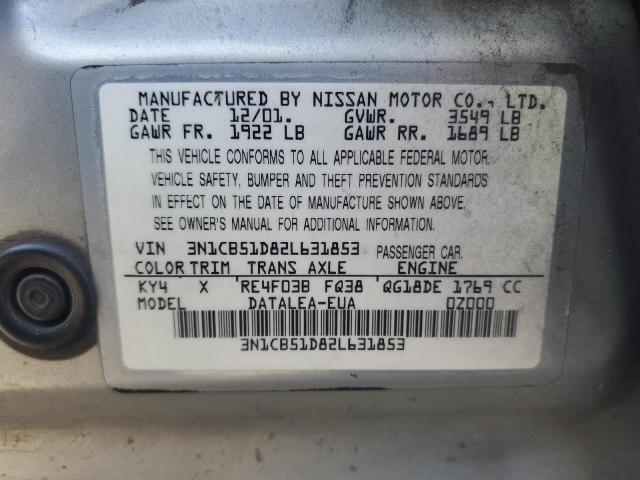 Photo 11 VIN: 3N1CB51D82L631853 - NISSAN SENTRA XE 