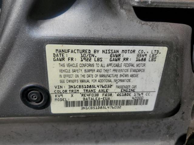 Photo 11 VIN: 3N1CB51D85L476032 - NISSAN SENTRA 1.8 