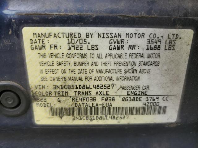 Photo 12 VIN: 3N1CB51D86L482527 - NISSAN SENTRA 