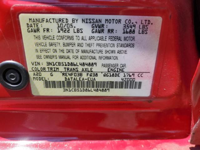 Photo 11 VIN: 3N1CB51D86L484889 - NISSAN SENTRA 