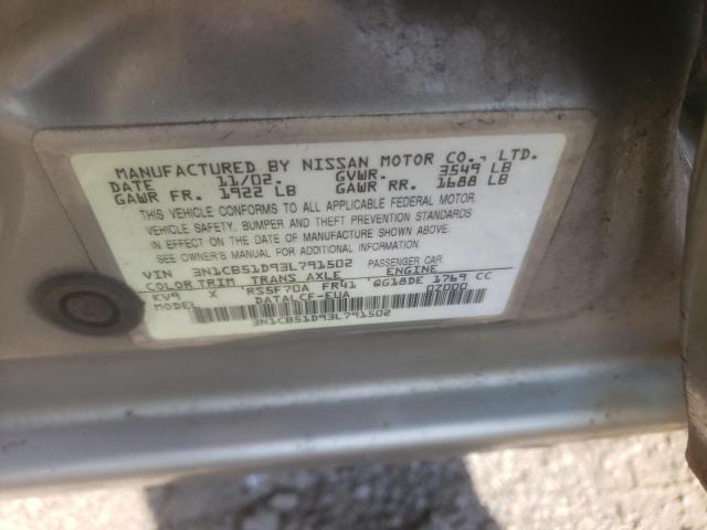 Photo 11 VIN: 3N1CB51D93L791502 - NISSAN SENTRA 