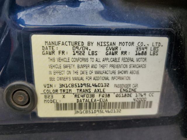 Photo 11 VIN: 3N1CB51D95L460132 - NISSAN SENTRA 