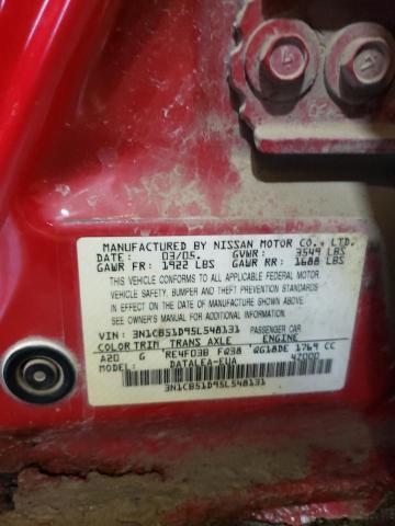 Photo 12 VIN: 3N1CB51D95L548131 - NISSAN SENTRA 1.8 