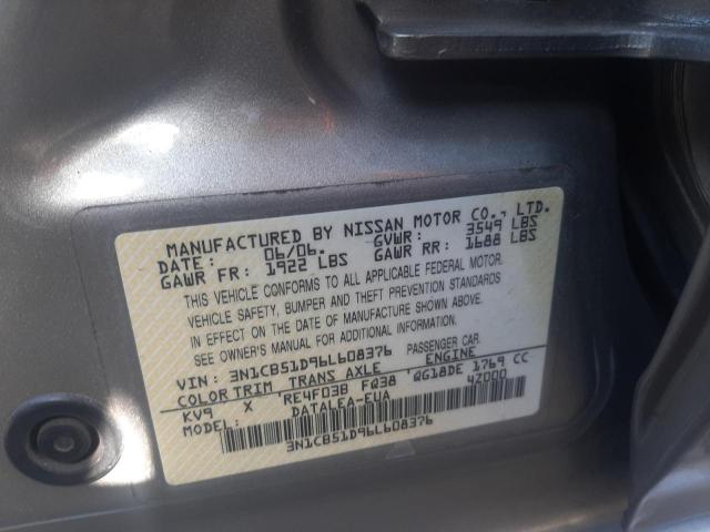 Photo 11 VIN: 3N1CB51D96L608376 - NISSAN SENTRA 