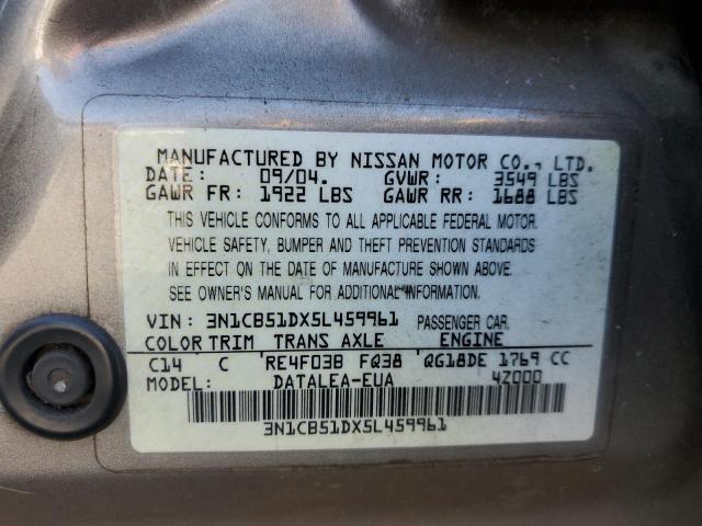 Photo 11 VIN: 3N1CB51DX5L459961 - NISSAN SENTRA 1.8 