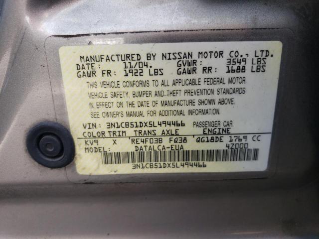 Photo 11 VIN: 3N1CB51DX5L494466 - NISSAN SENTRA 