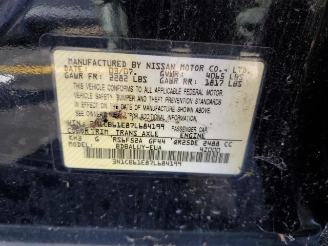 Photo 11 VIN: 3N1CB61E87L684199 - NISSAN SENTRA 