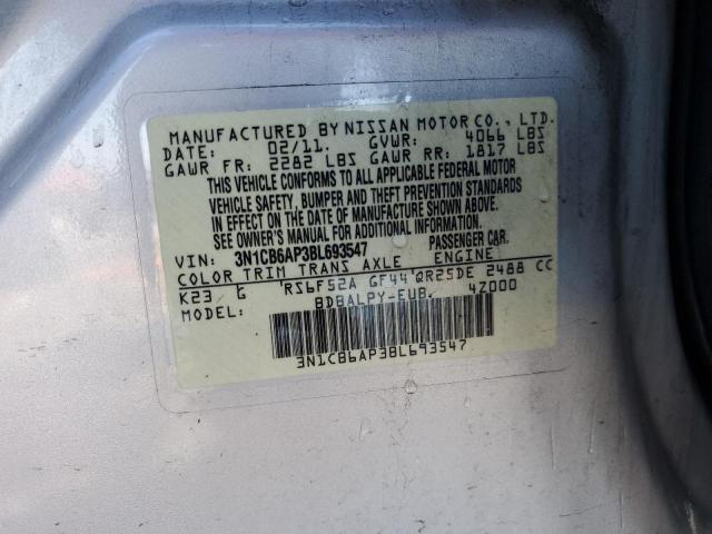 Photo 12 VIN: 3N1CB6AP3BL693547 - NISSAN SENTRA SE- 