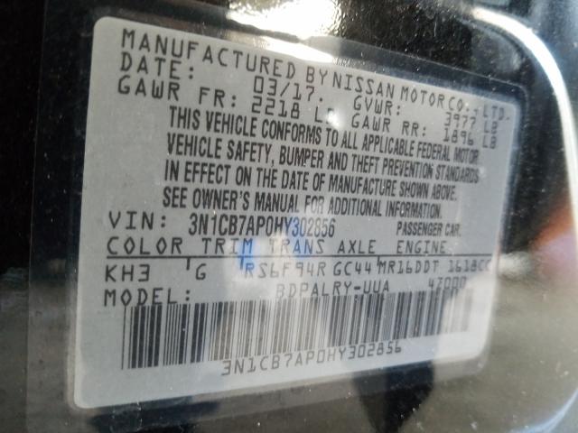 Photo 9 VIN: 3N1CB7AP0HY302856 - NISSAN SENTRA SR 